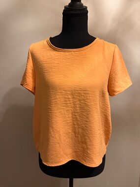 Everyday Short-Sleeve Crewneck Top — Orange